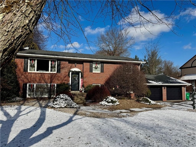 split foyer home with a garage