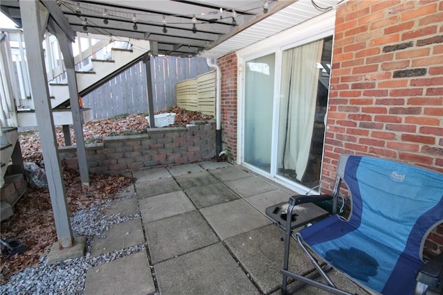 view of patio / terrace with a grill