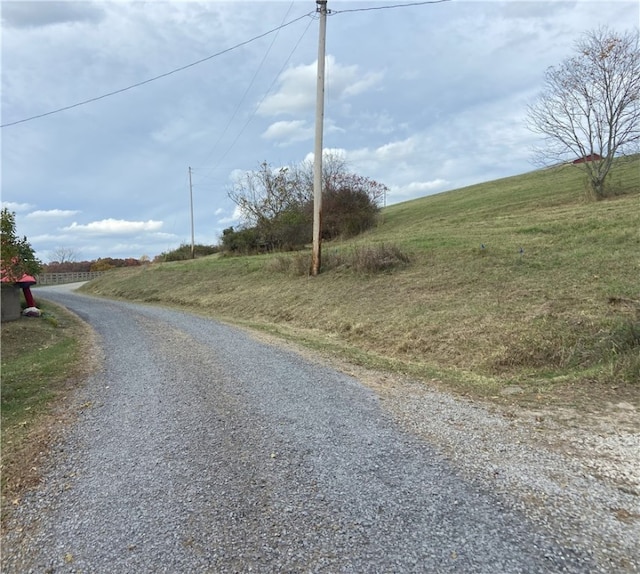 view of street featuring a rural view