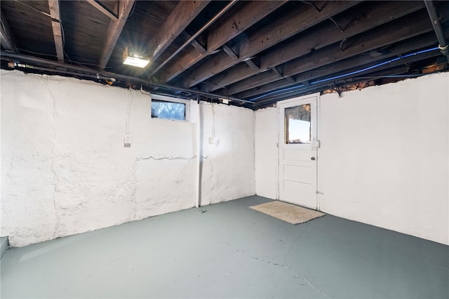 basement featuring a wealth of natural light