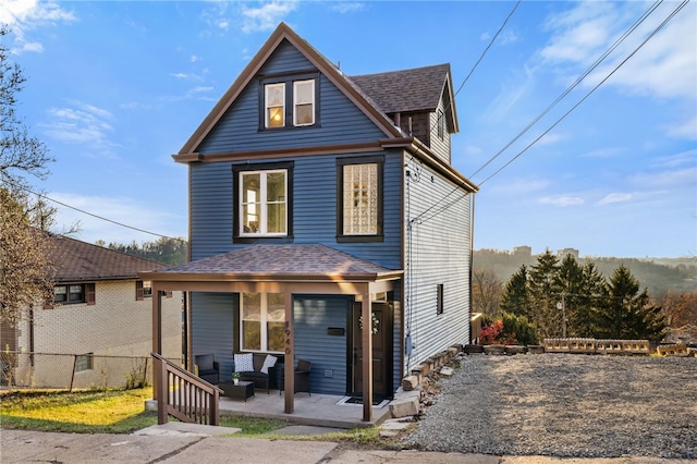 1940 Warriors Rd, Banksville/Westwood, PA 15205 - view of front of property featuring a shingled roof and a patio area