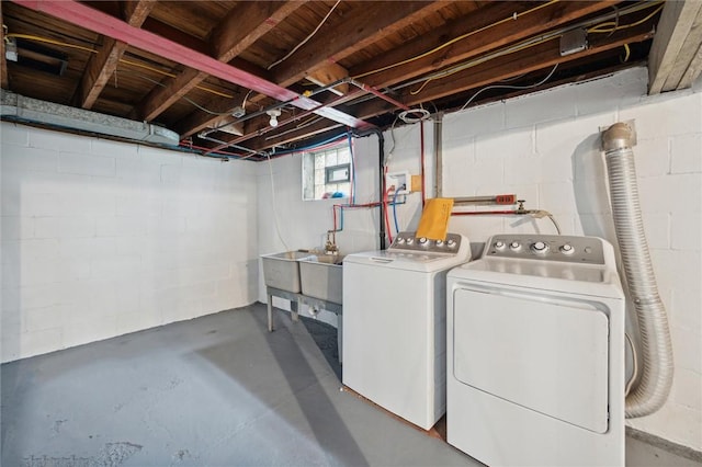 laundry room with washing machine and clothes dryer