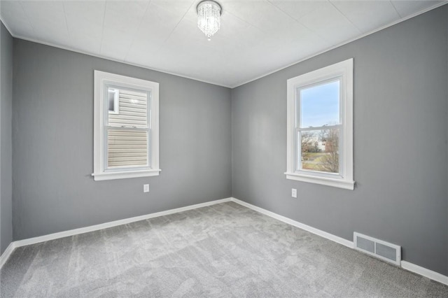 spare room with carpet floors