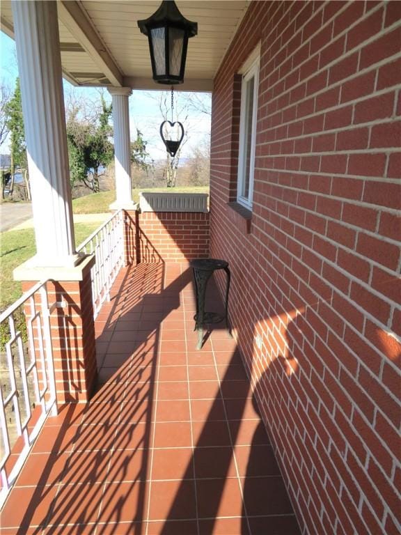 exterior space featuring covered porch