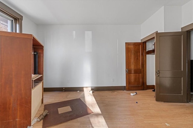 interior space with light wood-type flooring