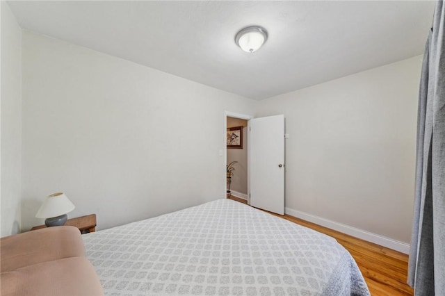 bedroom featuring light hardwood / wood-style floors