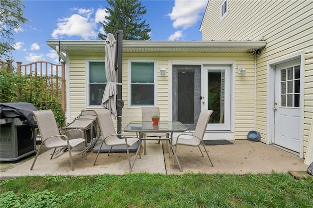 view of patio featuring grilling area