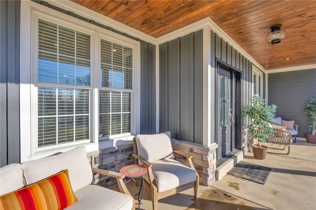 view of patio / terrace featuring covered porch