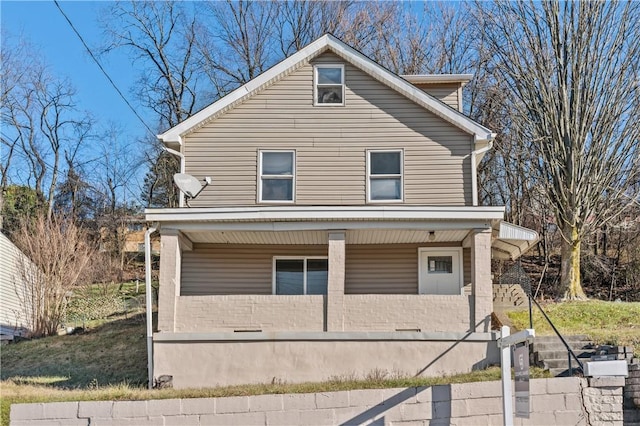 exterior space with covered porch