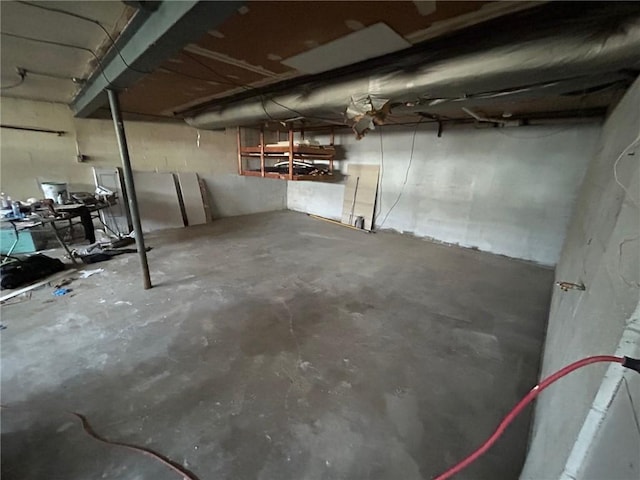 view of basement