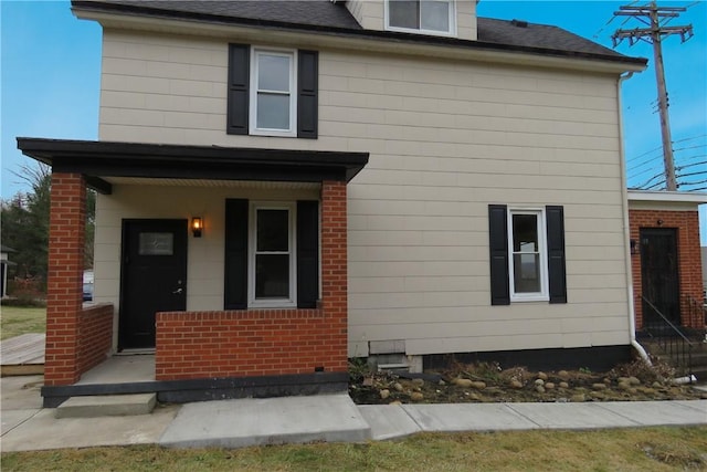 view of front of home with a porch