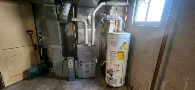 utilities with heating unit and water heater