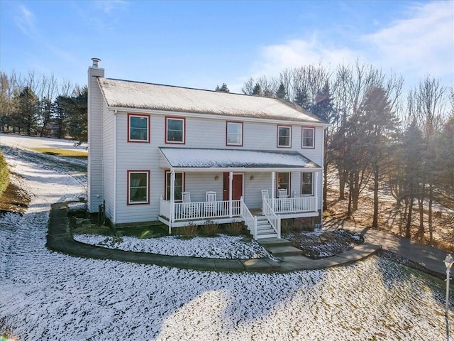 front of property with a porch