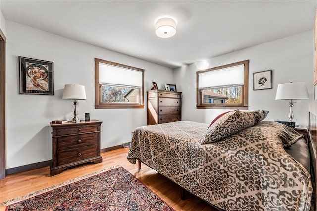 bedroom featuring light hardwood / wood-style flooring