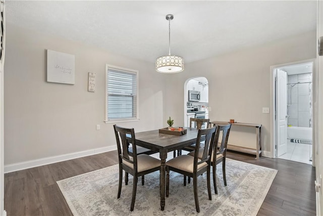 dining room featuring dark hardwood / wood-style floors