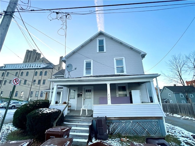 view of front of house with a porch