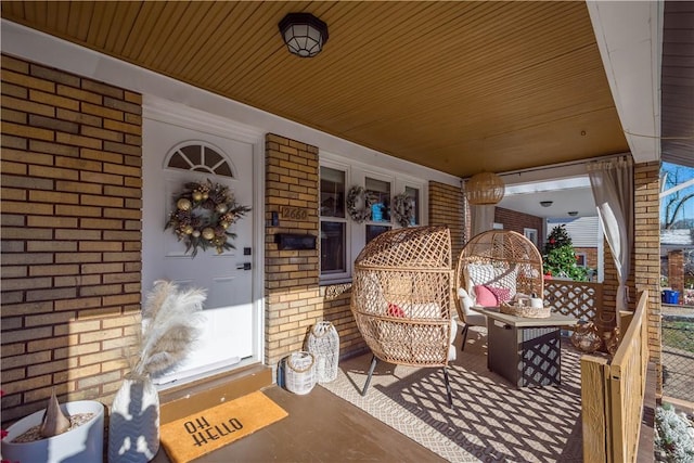 view of patio / terrace with a porch