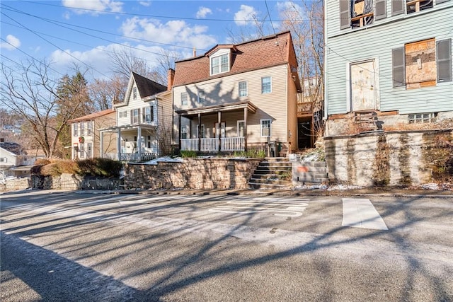 view of rear view of property