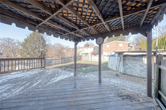 view of wooden terrace