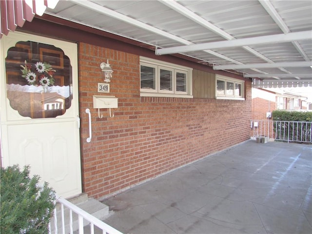 view of home's exterior with a porch