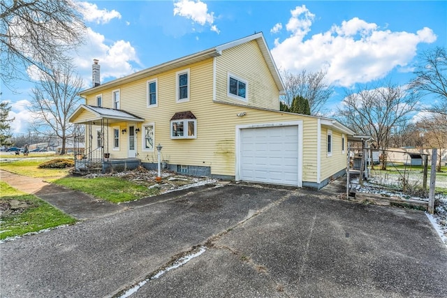 303 Water St, Jamestown, PA 16134 - view of front facade featuring a chimney and driveway