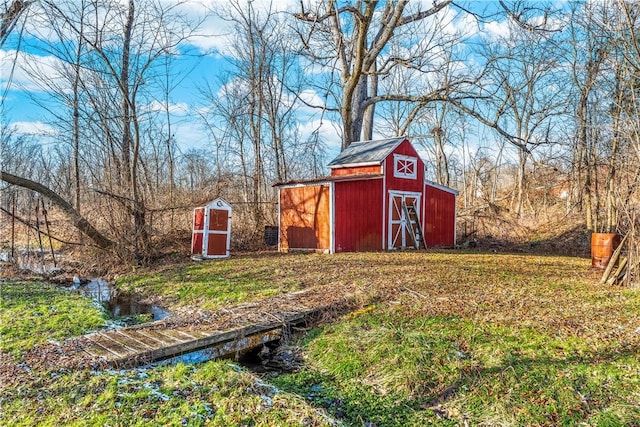 303 Water St, Jamestown, PA 16134 - view of barn featuring a storage shed