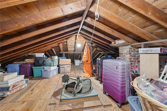 view of attic