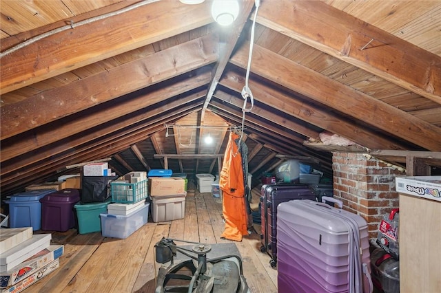 view of attic