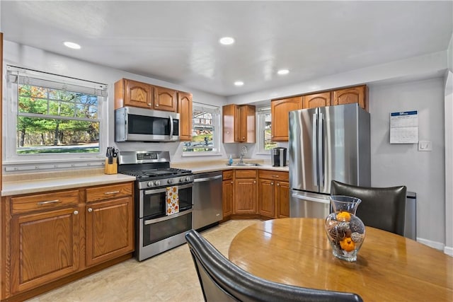 kitchen featuring sink and appliances with stainless steel finishes