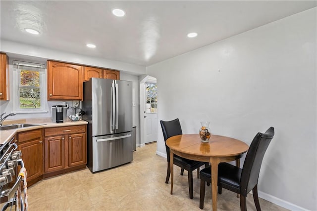 kitchen featuring sink and appliances with stainless steel finishes