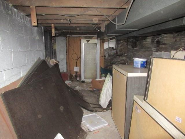 view of basement