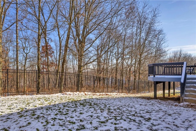 view of snowy yard