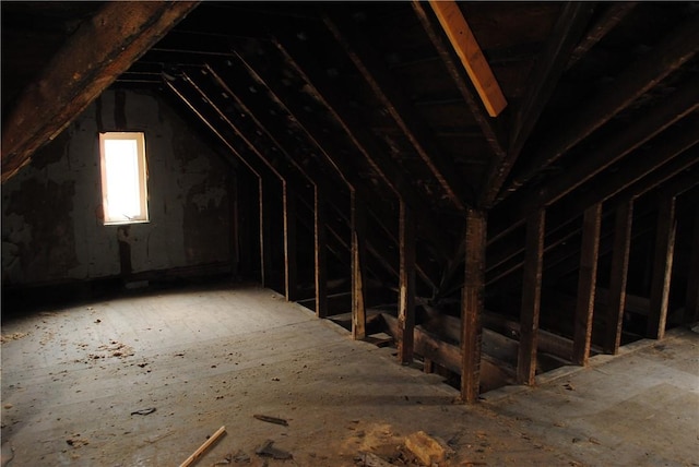 view of attic