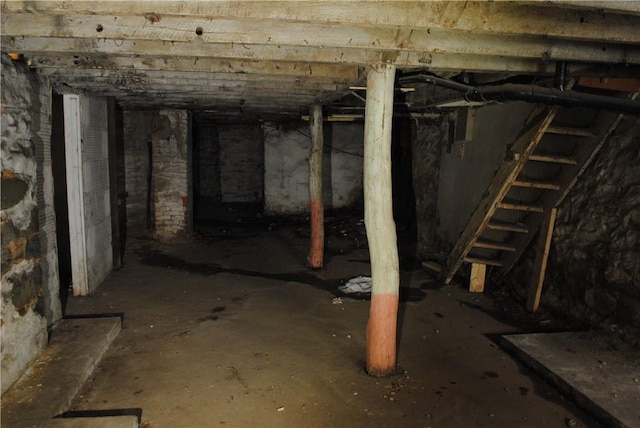 view of basement