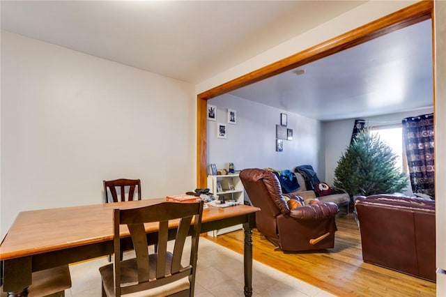 dining area featuring light hardwood / wood-style flooring