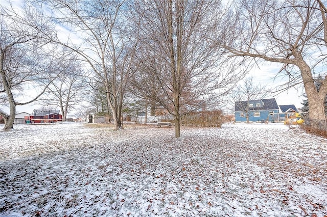 view of snowy yard