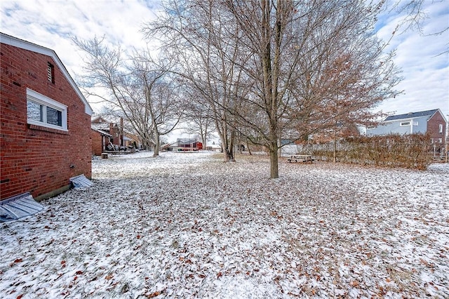 view of snowy yard