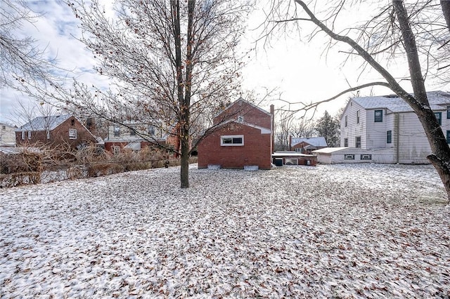 view of snowy yard