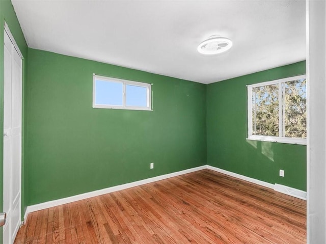 empty room featuring light hardwood / wood-style floors