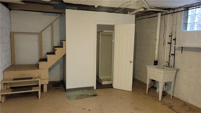 view of basement