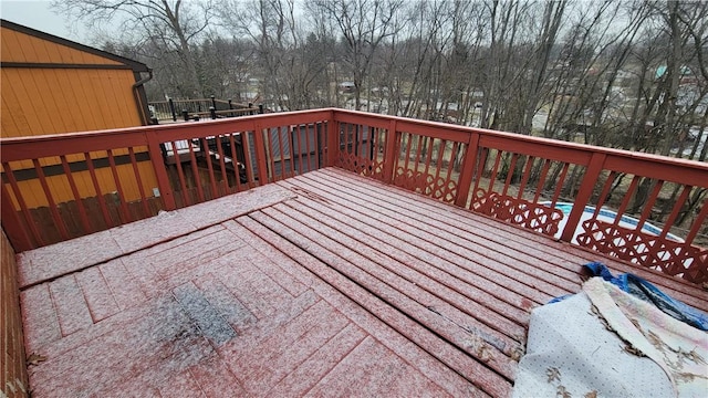 view of wooden deck