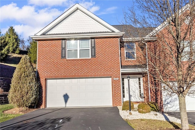 front of property featuring a garage