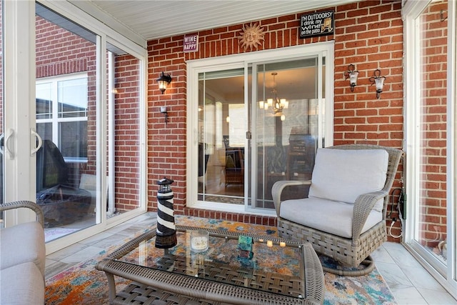 view of patio with a porch