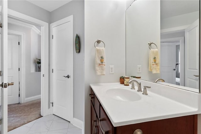 bathroom with vanity