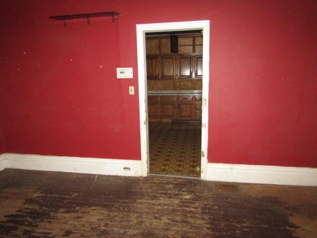 spare room featuring hardwood / wood-style floors