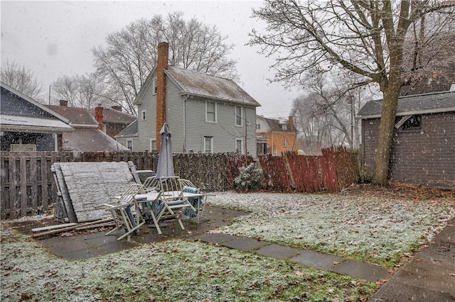 view of yard with a patio area