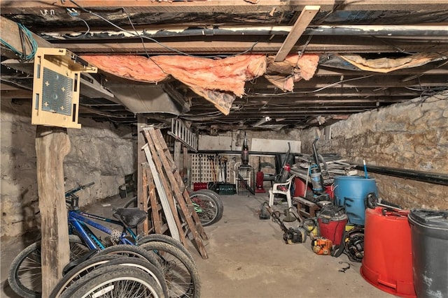 view of basement