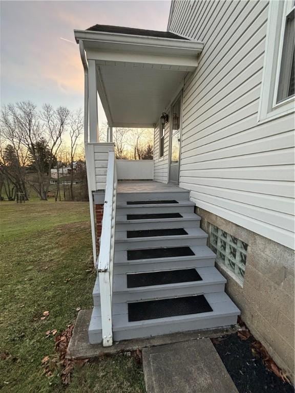 view of stairway