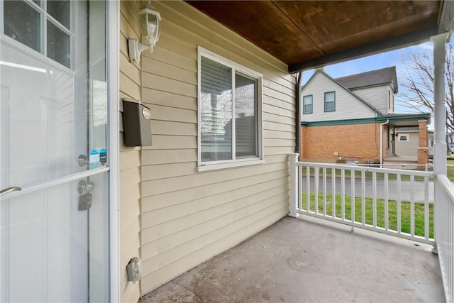 balcony with covered porch