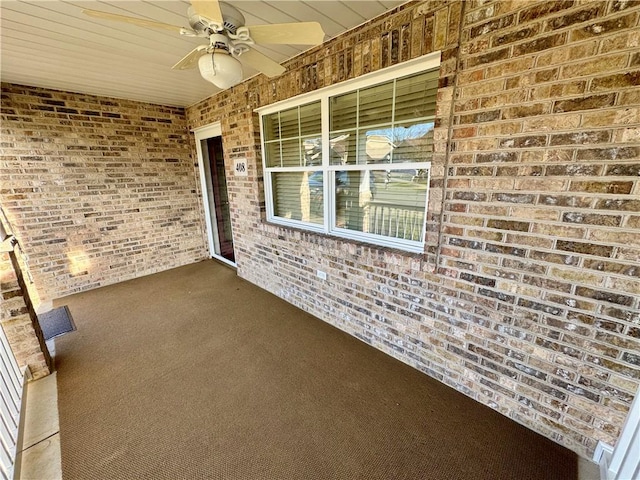 view of patio / terrace with ceiling fan